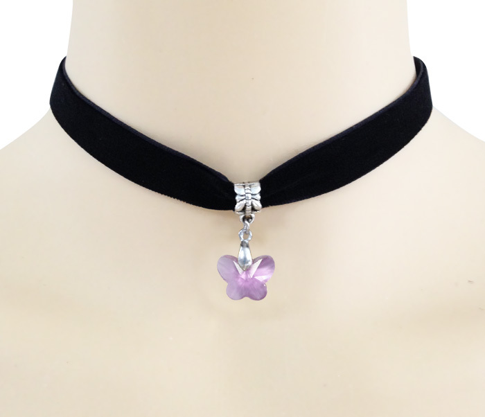 amethyst butterfly necklace