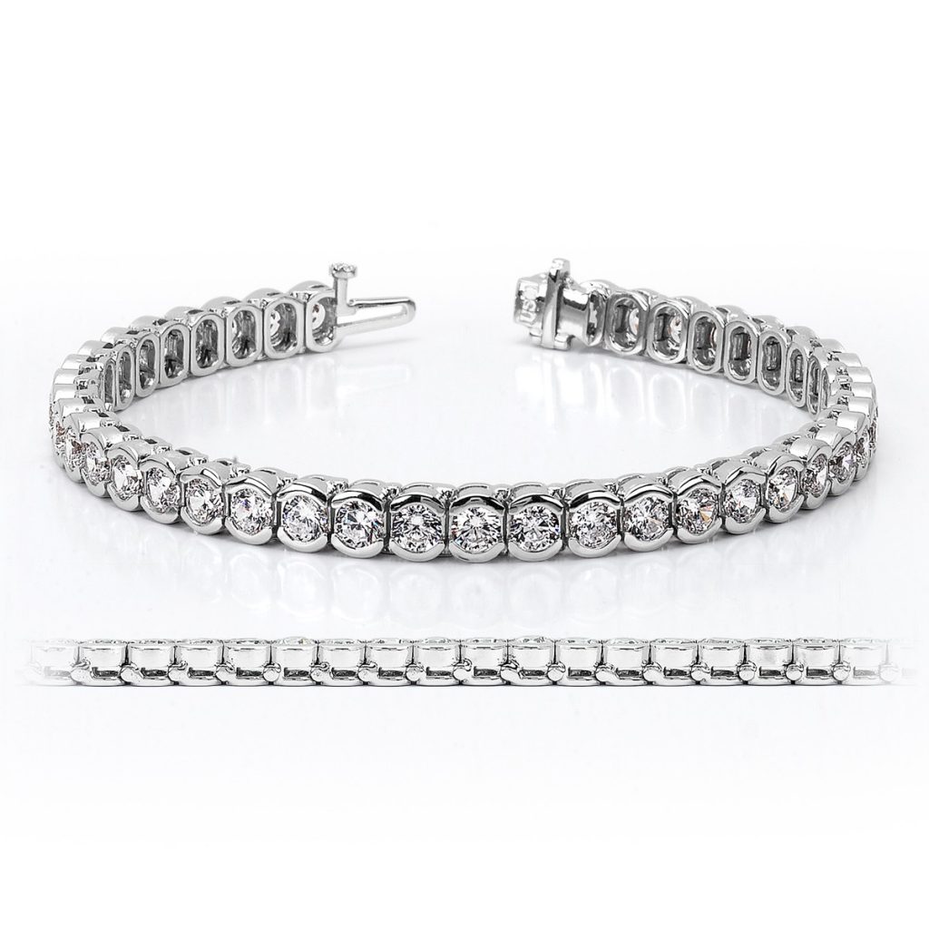 diamond tennis bracelet white gold
