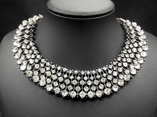 silver choker necklace