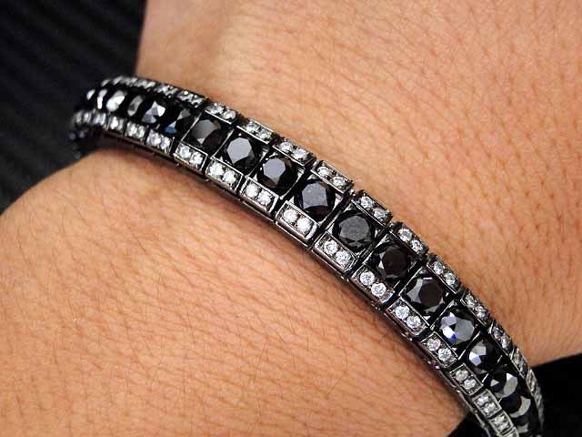 black diamond tennis bracelet