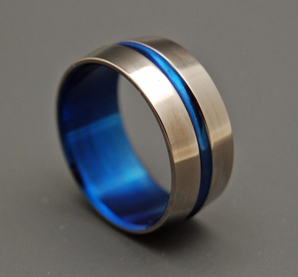 blue titanium ring