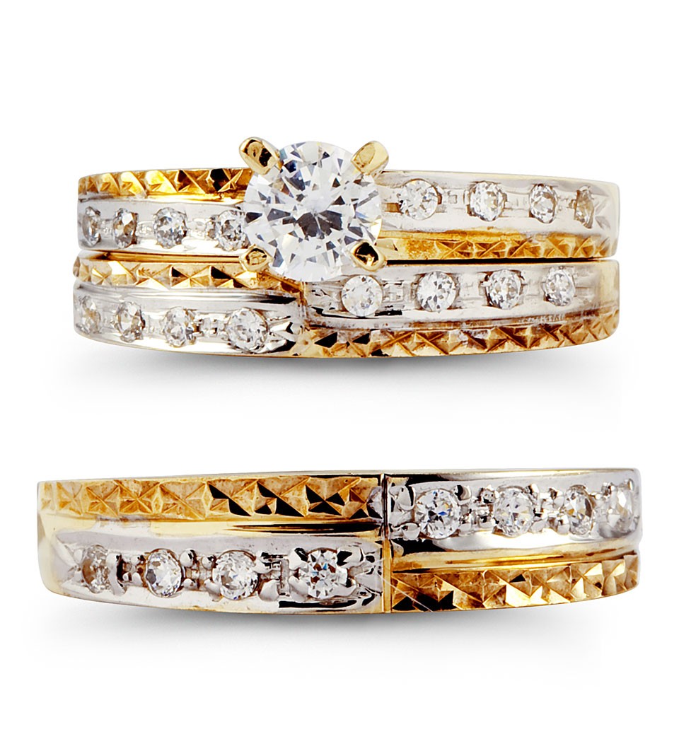 gold wedding rings sets