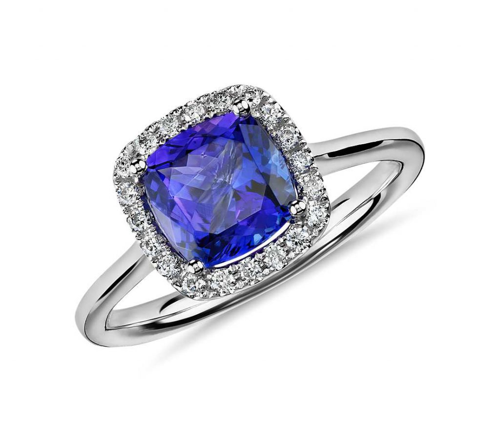 tanzanite rings white gold