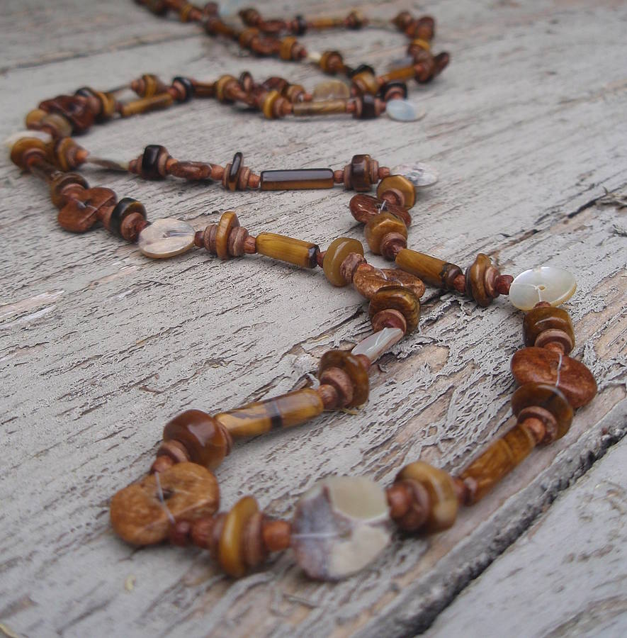 wooden beaded necklaces